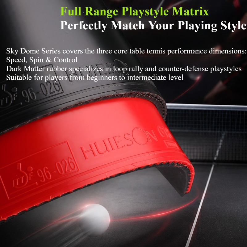 Huieson Sky Dome Dark Matter T - مراجعة Table Tennis Rubber وسعره