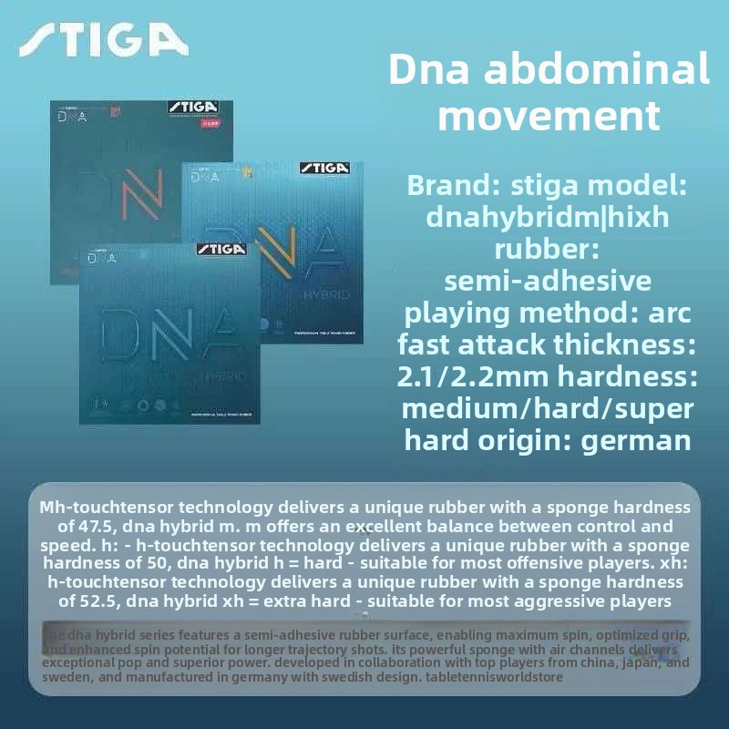 Authentic STIGA DNA Hybrid Ser - مراجعة Table Tennis Hybrid Rubbers وسعره