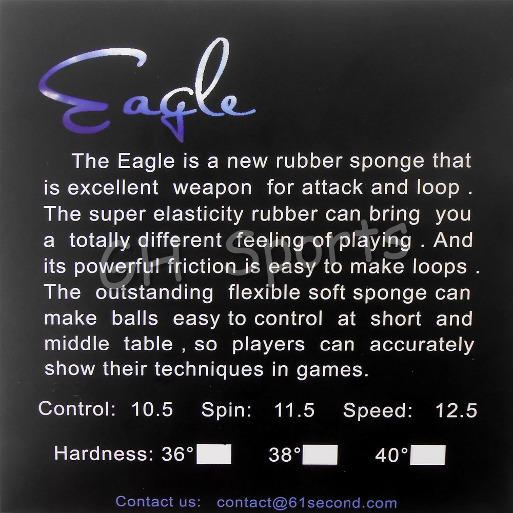 61second Eagle Pips in Table T - مراجعة Table Tennis Review وسعره