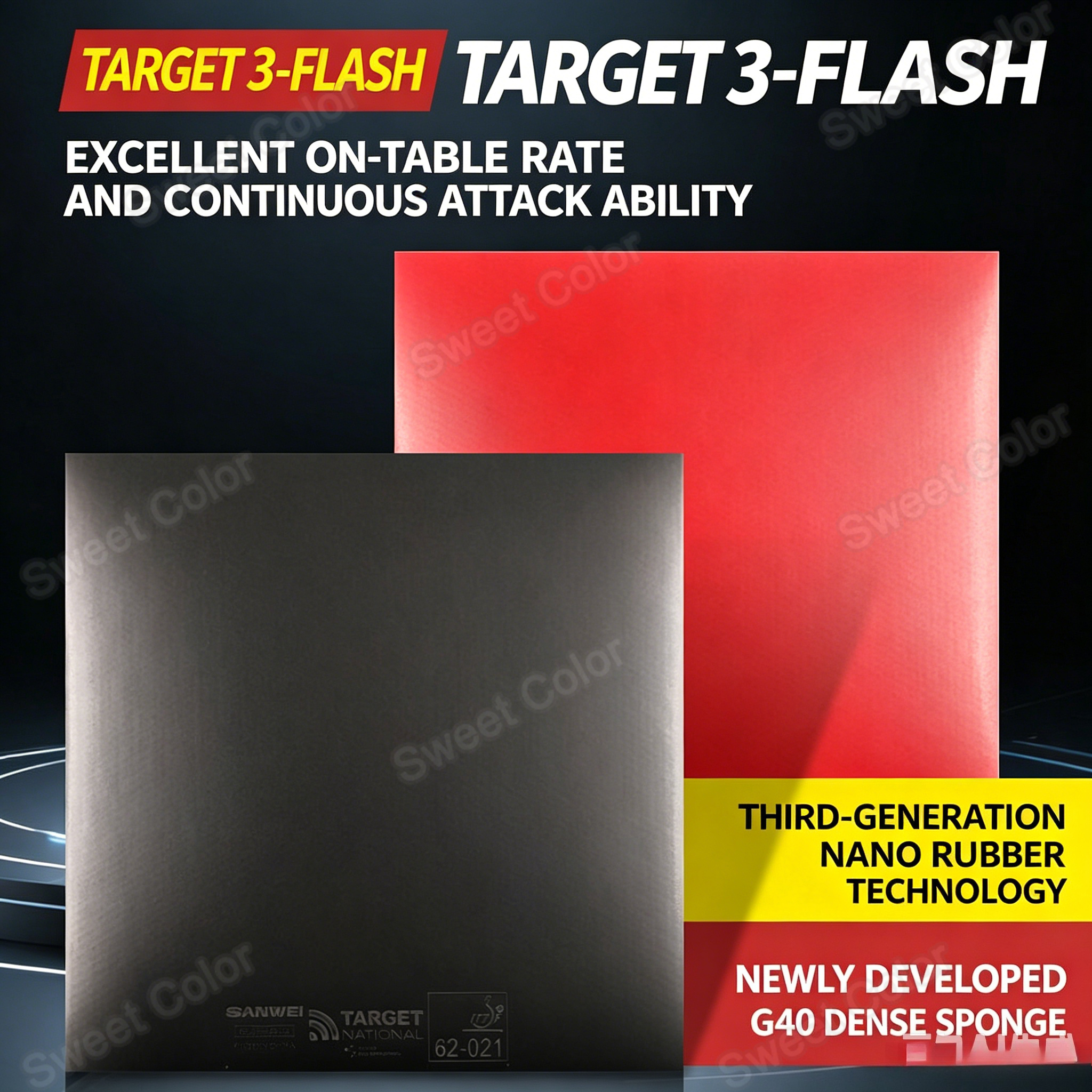 SANWEI TARGET 3 BLITZ PingPong - مراجعة Table Tennis Rubber وسعره