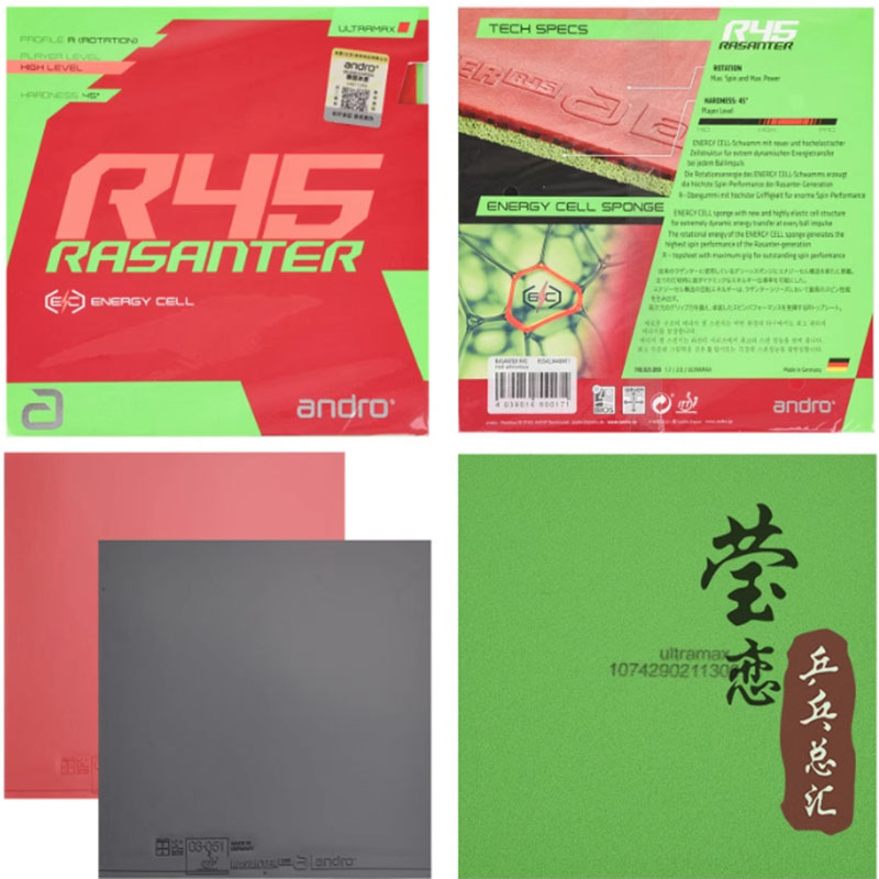 Andro Rasanter R45 47 50 C45 4 - مراجعة Table Tennis Rubber وسعره