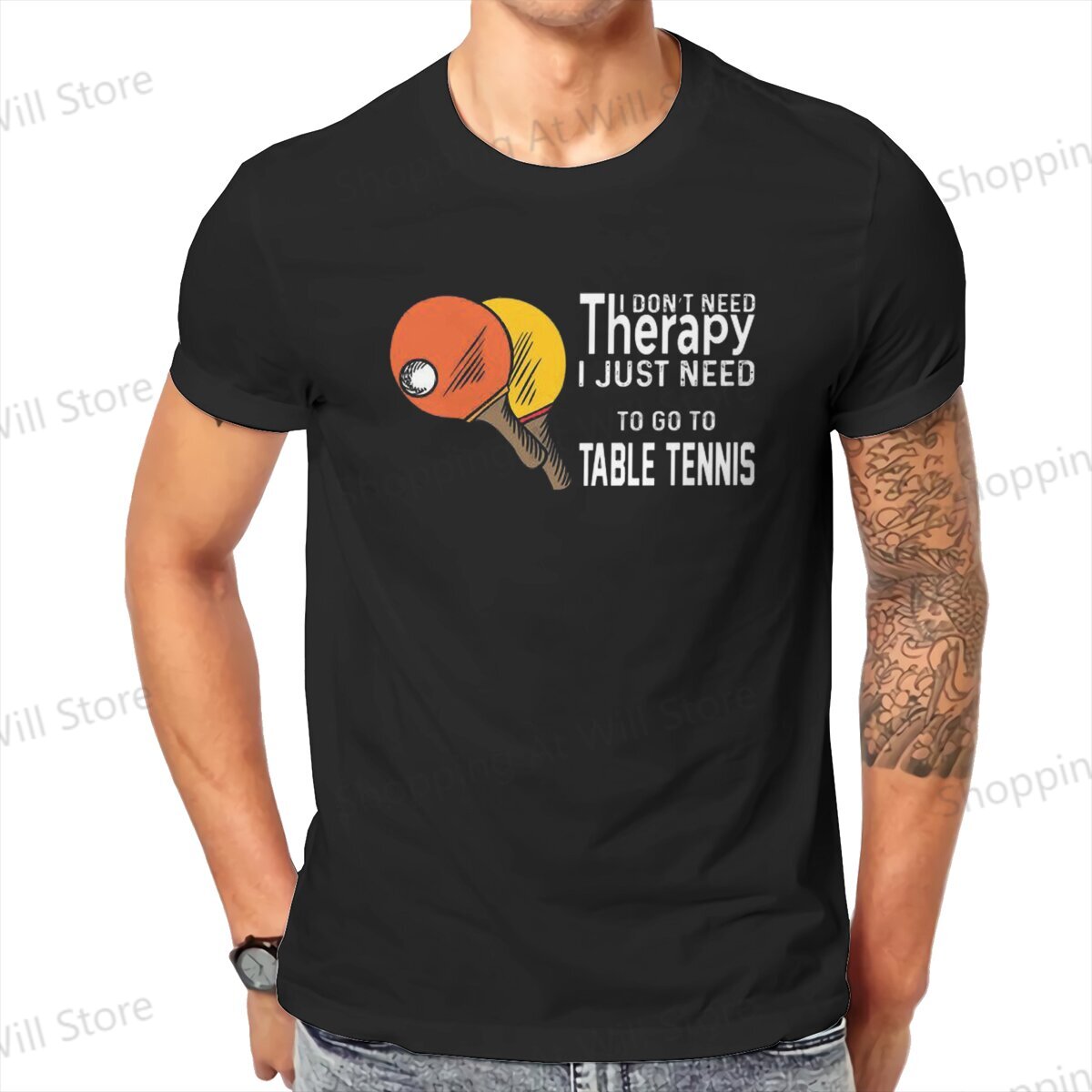 Tops 100% Cotton Leisure Sport - مراجعة Table Tennis Outfit وسعره
